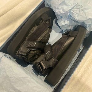 Prada Sporty Nylon band strip sandals